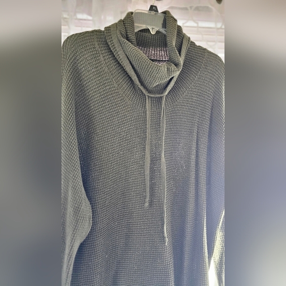 Cynthia Rowley 1X Olive Green Cowl Neck Sweater - Picture 2 of 4